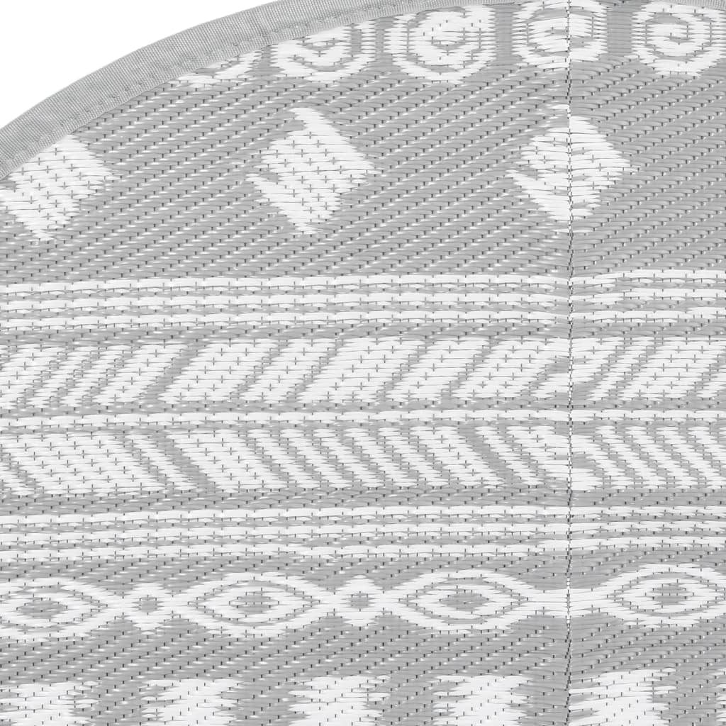 Lauko kilimas, ARAKIL pilkos spalvos, 160cm skersmens, PP