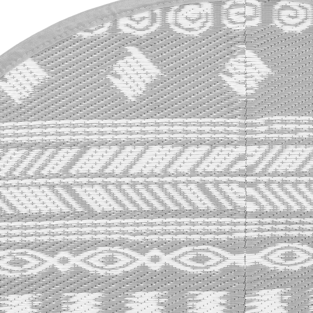 Lauko kilimas, ARAKIL pilkos spalvos, 200cm skersmens, PP
