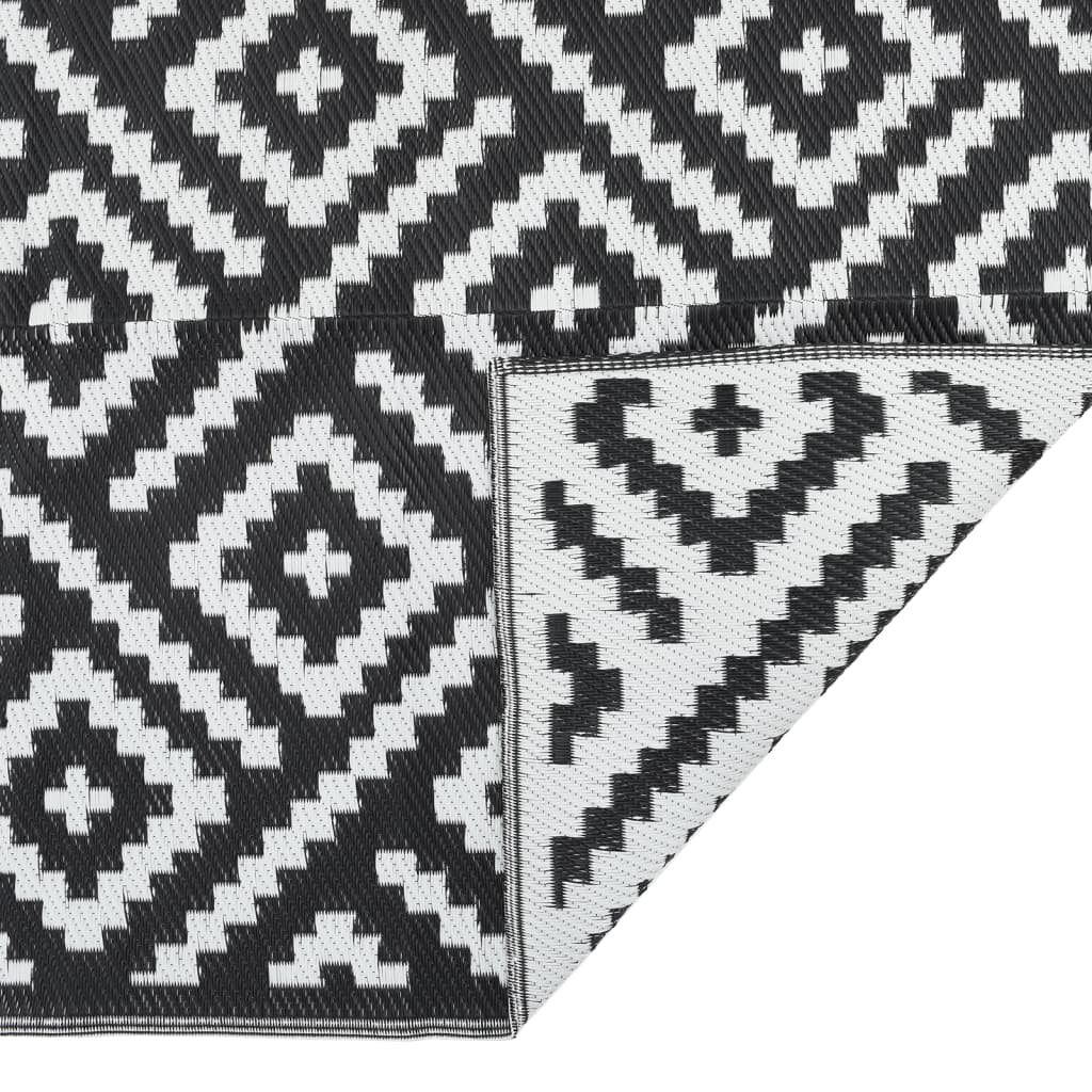 Lauko kilimas ARAKIL Baltas ir Juodas 80x250 cm PP