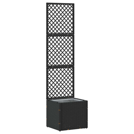 Sodo trelių vazonas Juodas 35 x 30 x 135 cm Metalas