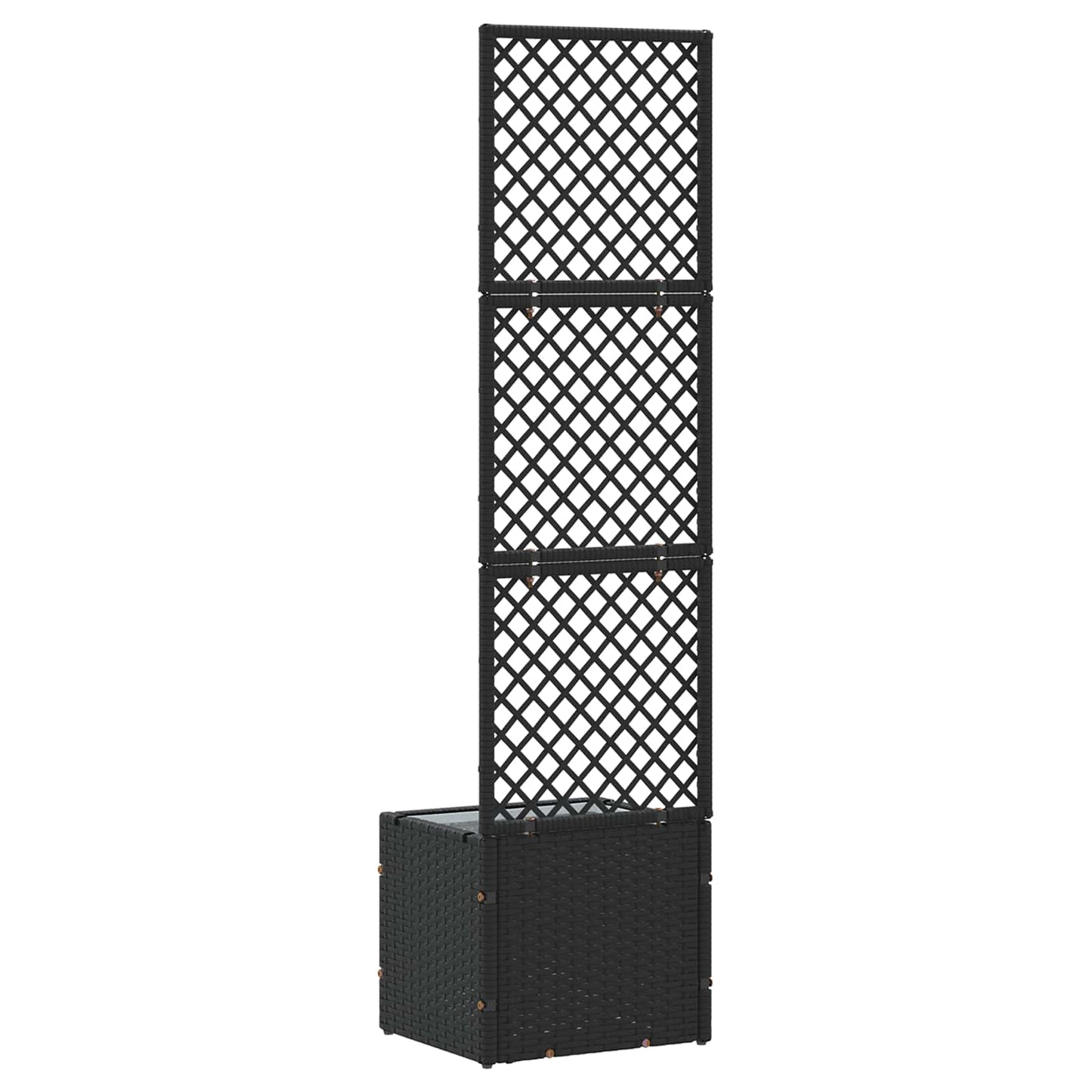 Sodo trelių vazonas Juodas 35 x 30 x 135 cm Metalas