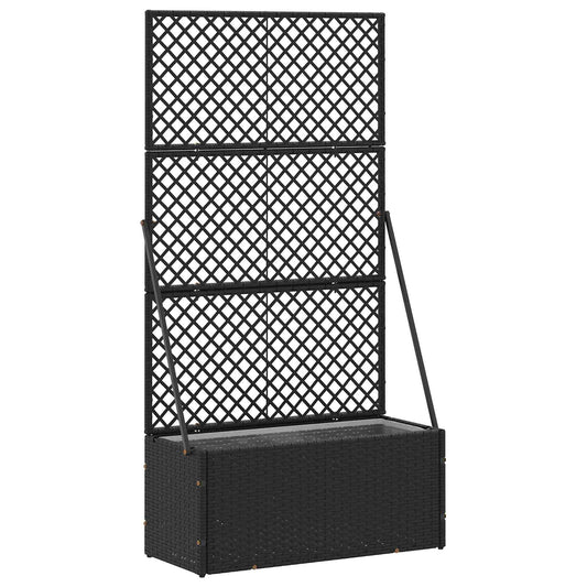 Sodo trelių vazonas Juodas 70 x 30 x 135 cm Metalas