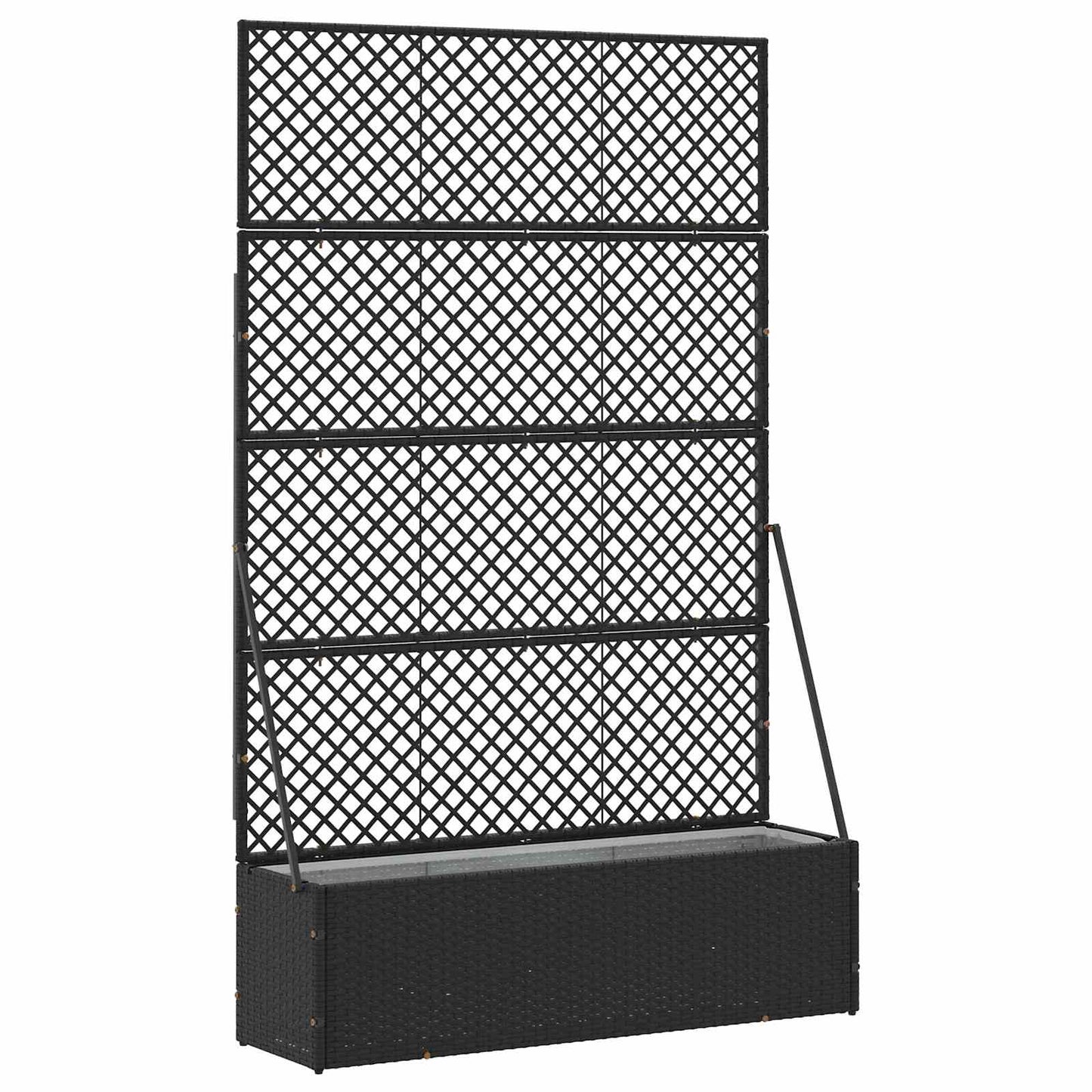 Sodo trelių vazonas Juodas 105 x 30 x 170 cm Metalas
