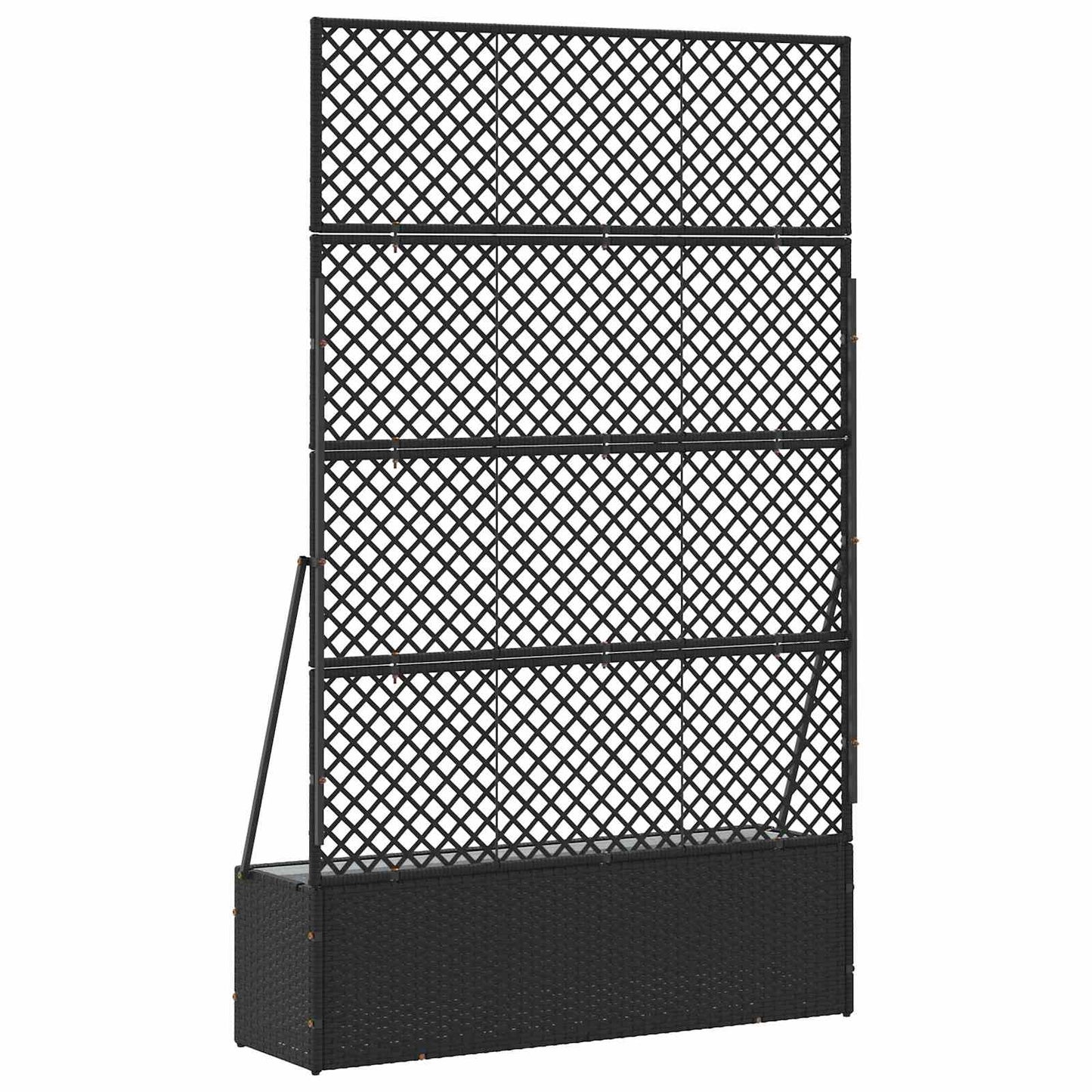 Sodo trelių vazonas Juodas 105 x 30 x 170 cm Metalas