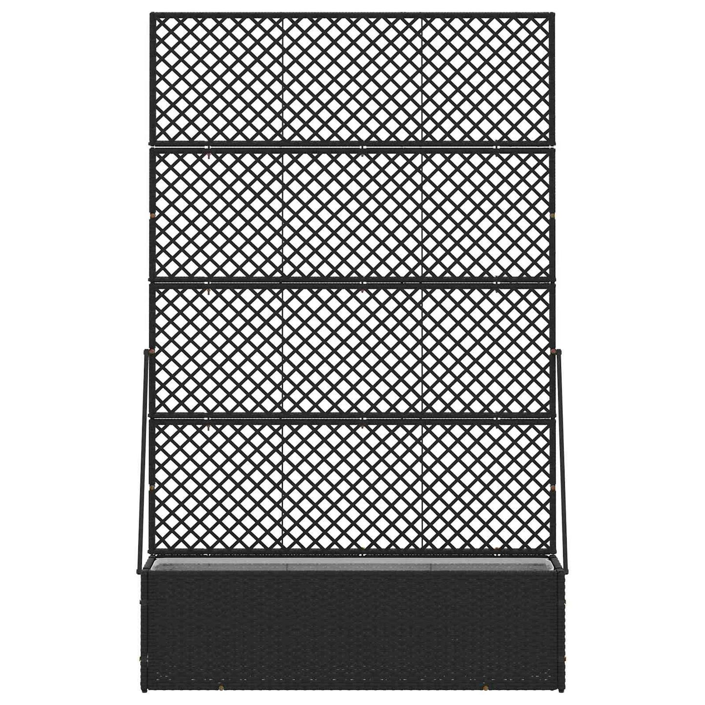 Sodo trelių vazonas Juodas 105 x 30 x 170 cm Metalas