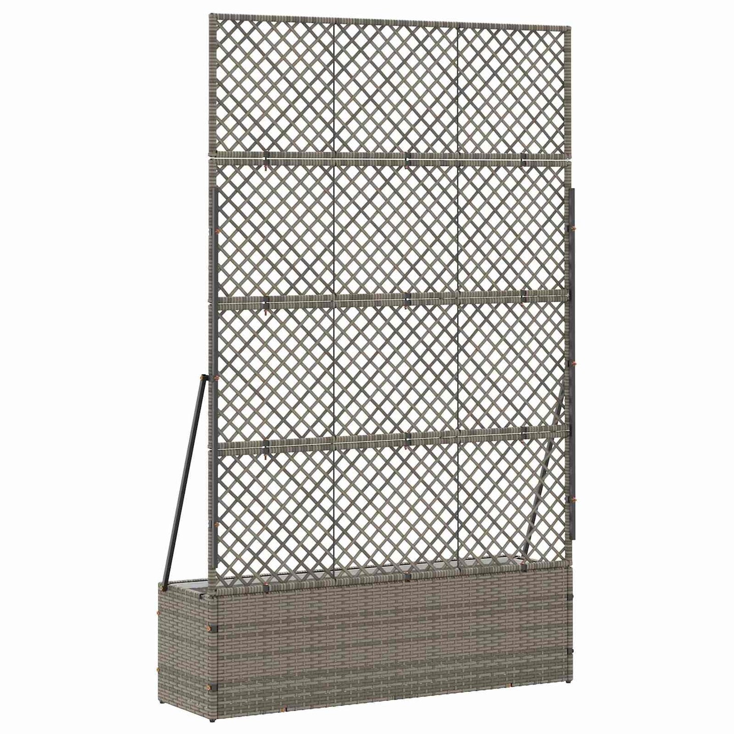 Sodo trelių vazonas Pilka 105 x 30 x 170 cm Metalas