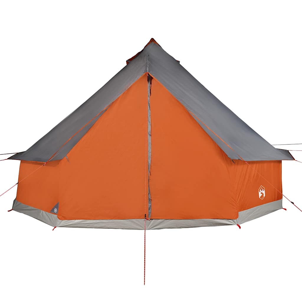 Šeimos palapinė, pilka ir oranžinė, 10 vietų, tipi