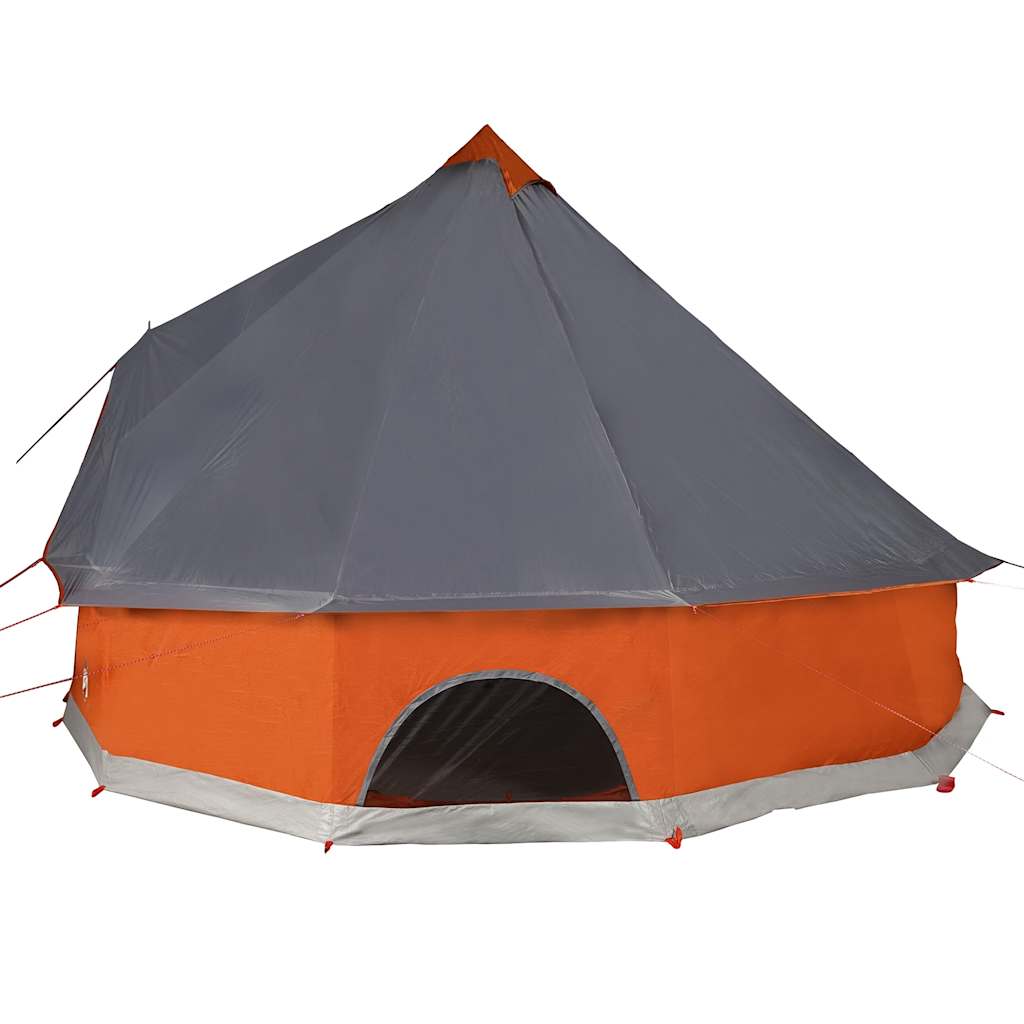 Šeimos palapinė, pilka ir oranžinė, 10 vietų, tipi