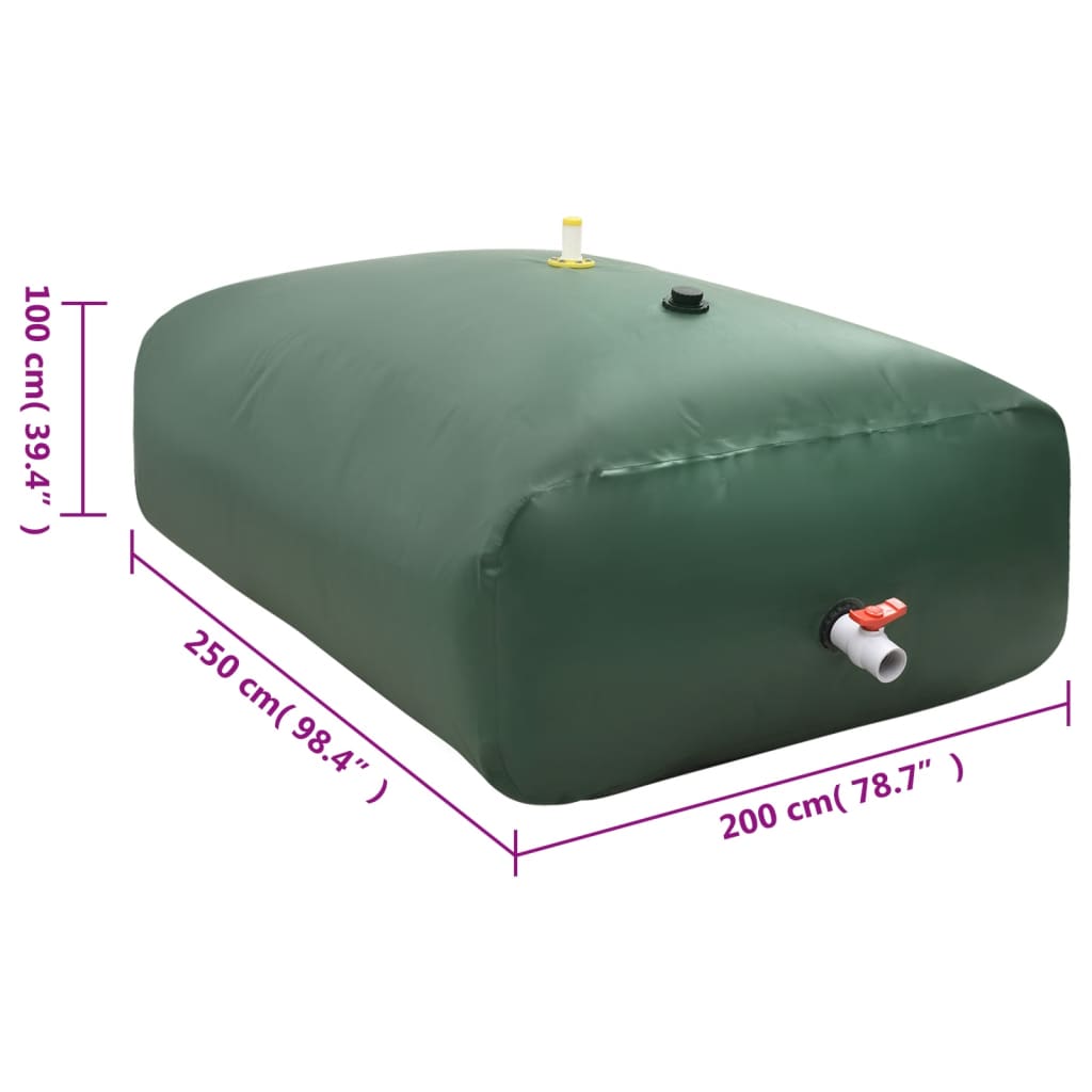 Vandens talpa su čiaupu, sulankstoma, 5000l, PVC