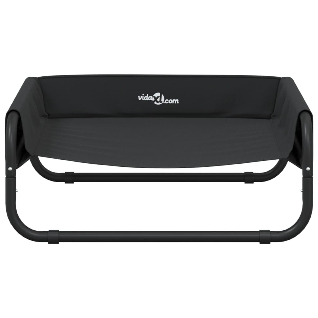 Pakelta lova šunims, antracito, oksfordo audinys ir plienas