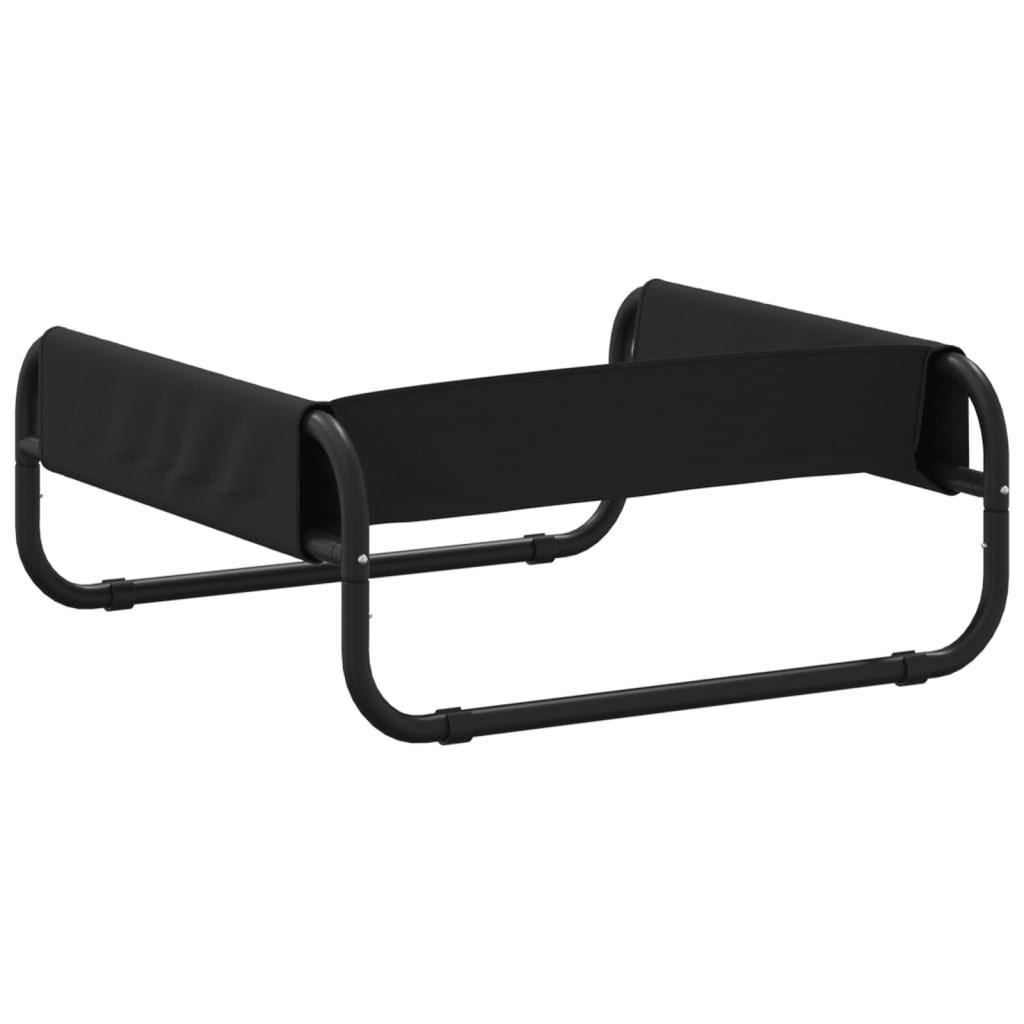 Pakelta lova šunims, antracito, oksfordo audinys ir plienas