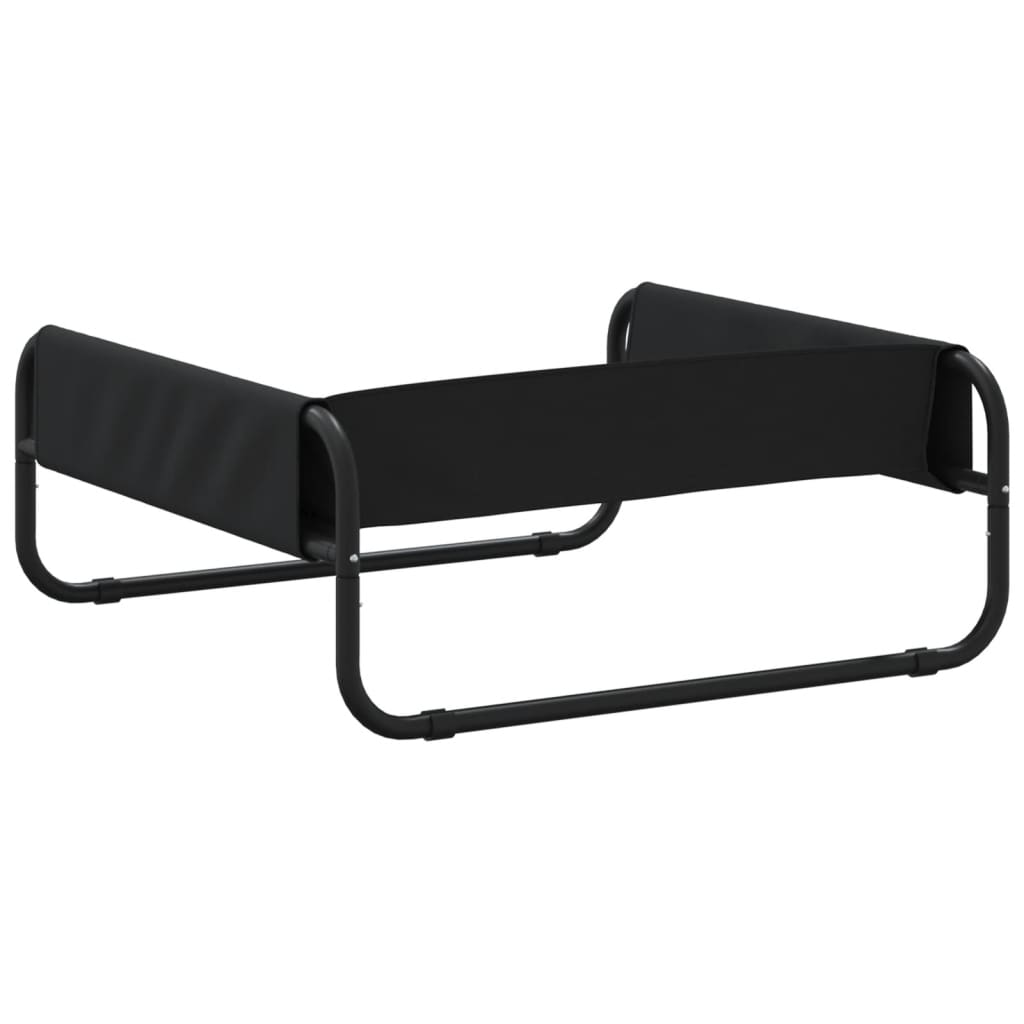 Pakelta lova šunims, antracito, oksfordo audinys ir plienas