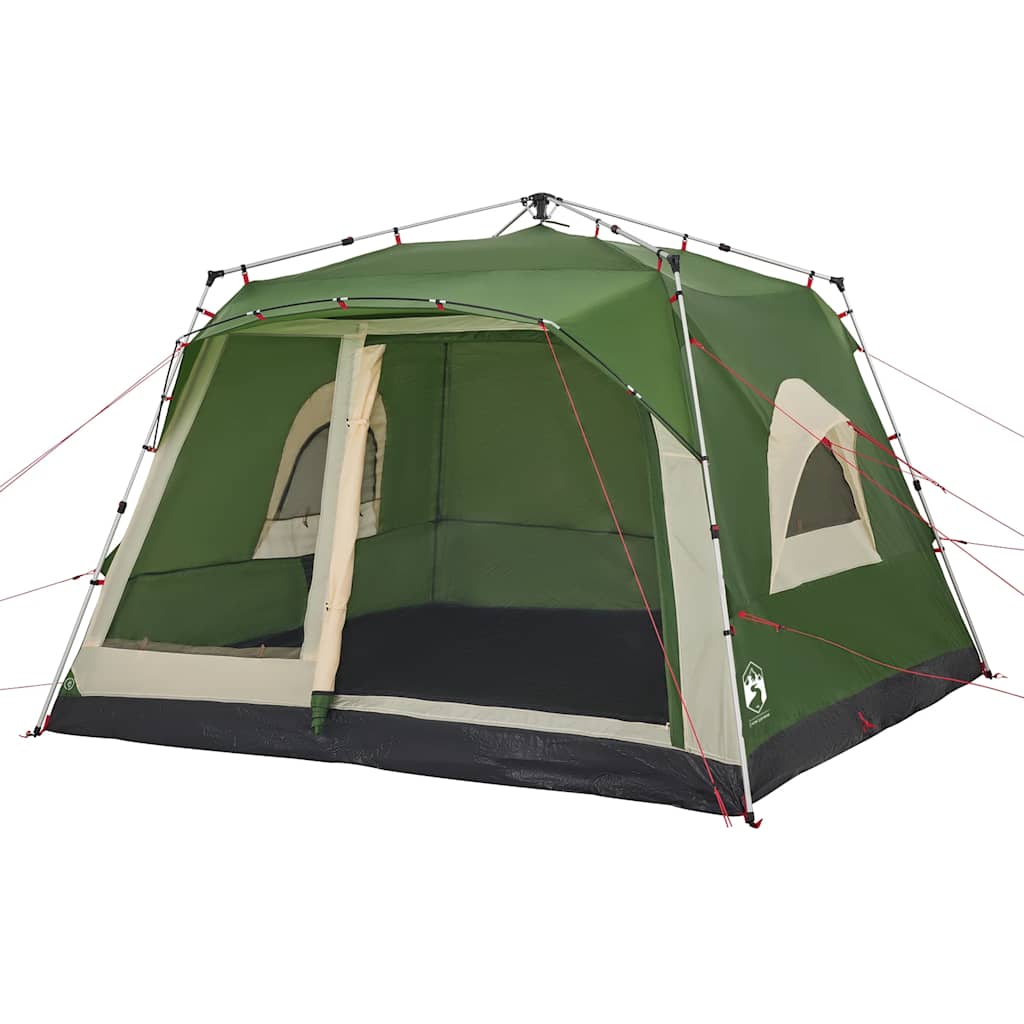 Šeimos palapinė, žalios spalvos, septynvietė, greito atleidimo