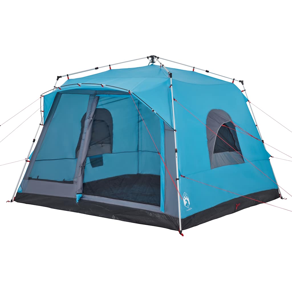 Šeimos palapinė, mėlynos spalvos, septynvietė, greito atleidimo