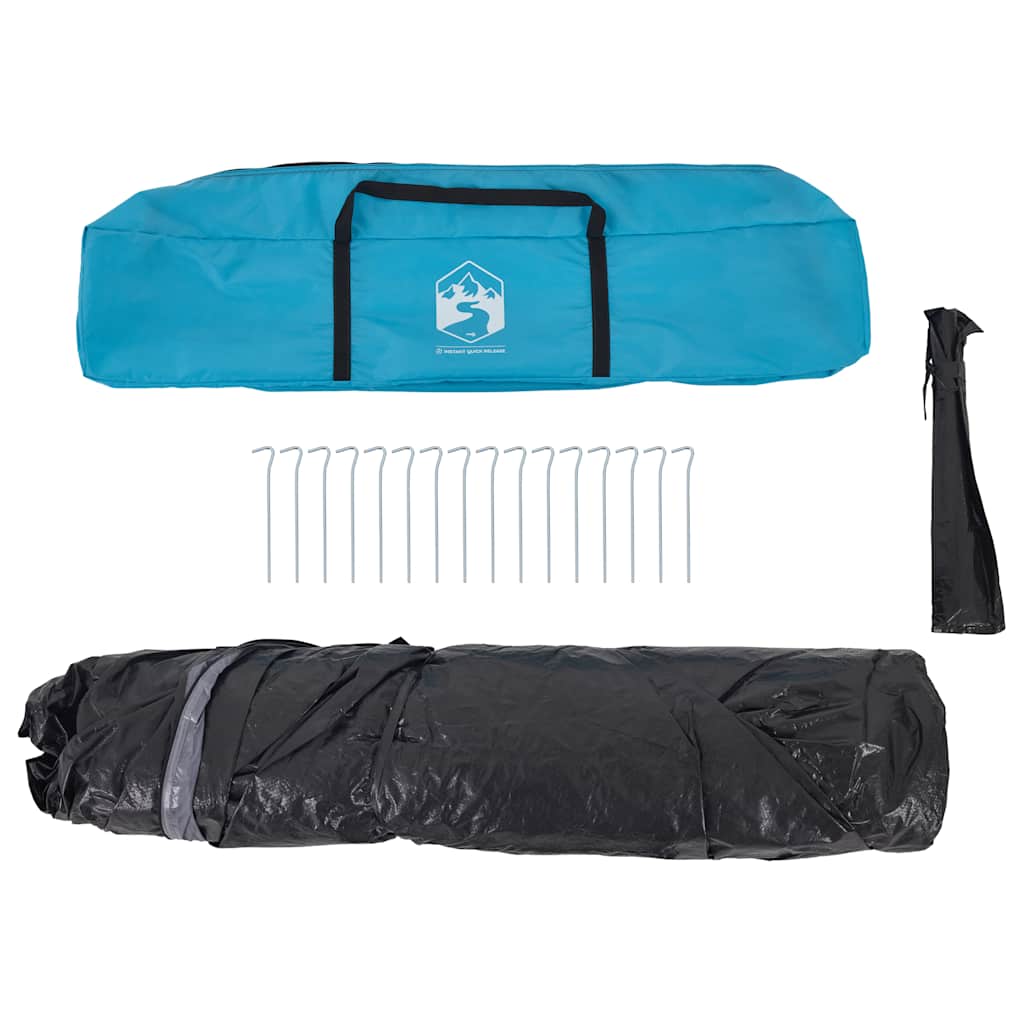 Šeimos palapinė, mėlynos spalvos, septynvietė, greito atleidimo