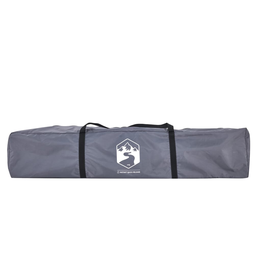 Stovyklavimo palapinė, pilka ir oranžinė, trivietė, kupolinė