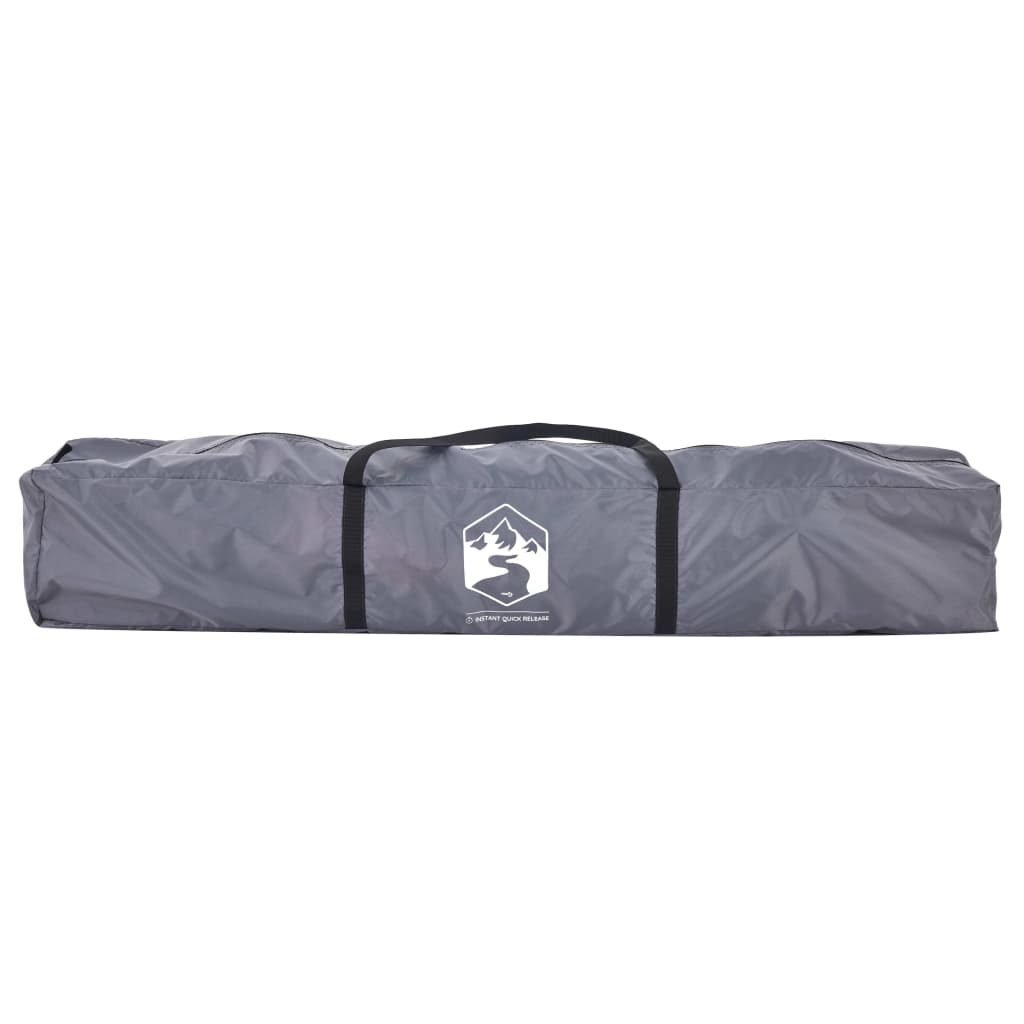 Stovyklavimo palapinė, pilka ir oranžinė, keturvietė, kupolinė