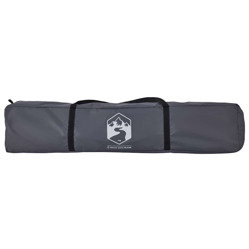 Stovyklavimo palapinė, pilka ir oranžinė, keturvietė, kupolinė