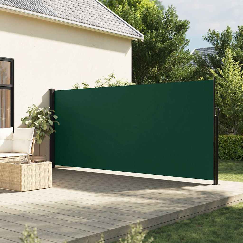 Ištraukiama šoninė markizė, tamsiai žalios spalvos, 180x500cm