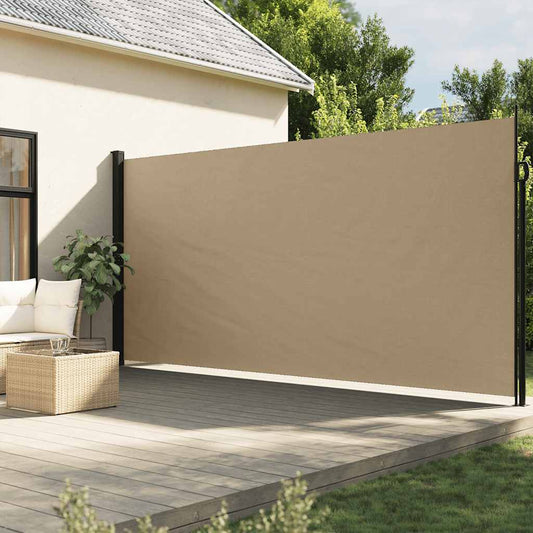 Ištraukiama šoninė markizė, smėlio spalvos, 220x500cm