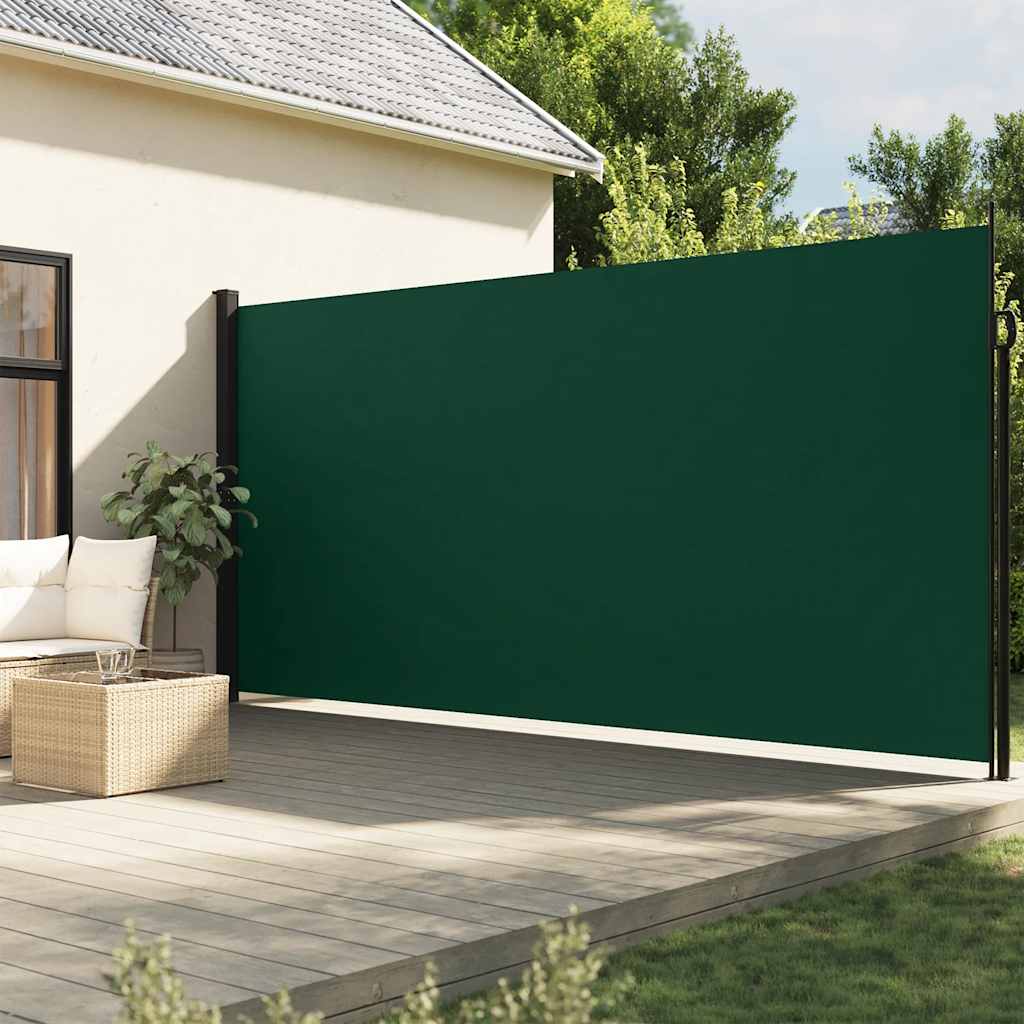 Ištraukiama šoninė markizė, tamsiai žalios spalvos, 220x500cm