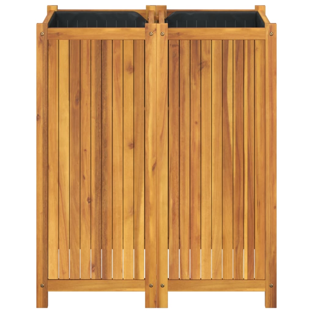 Sodo lovelis su įdėklu, 84x42x100cm, akacijos medienos masyvas