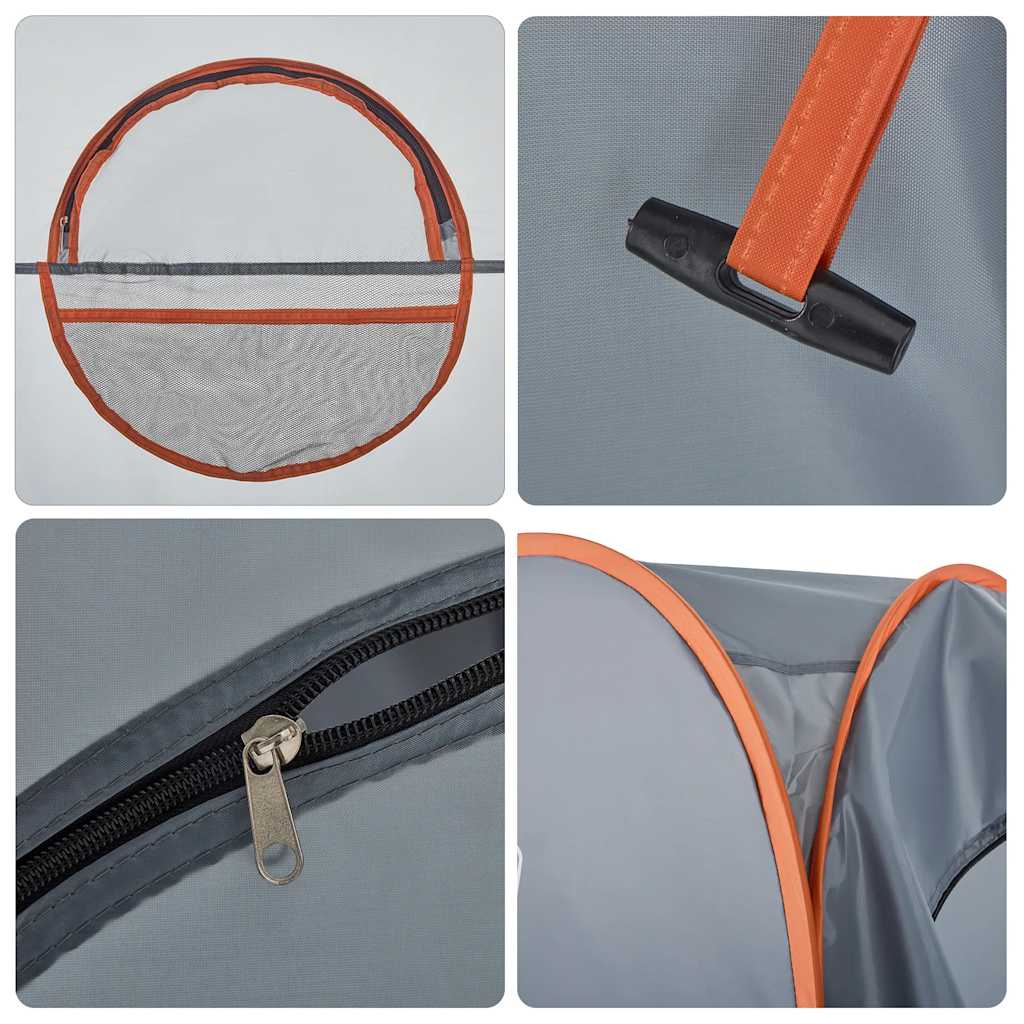 Privatumo suteikianti palapinė, pilka/oranžinė, išskleidžiama
