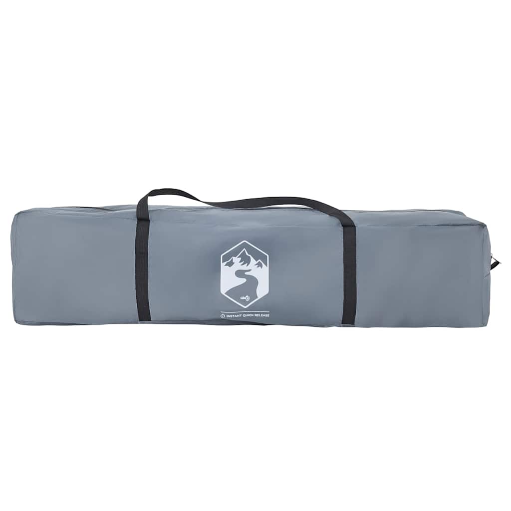 Stovyklavimo palapinė, pilka ir oranžinė, keturvietė, kupolinė