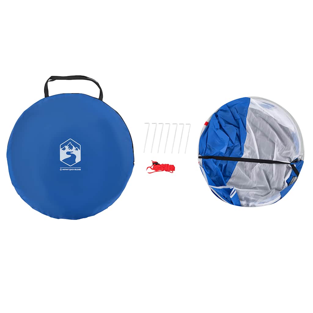 Paplūdimio palapinė, mėlyna, dvivietė, išskleidžiama
