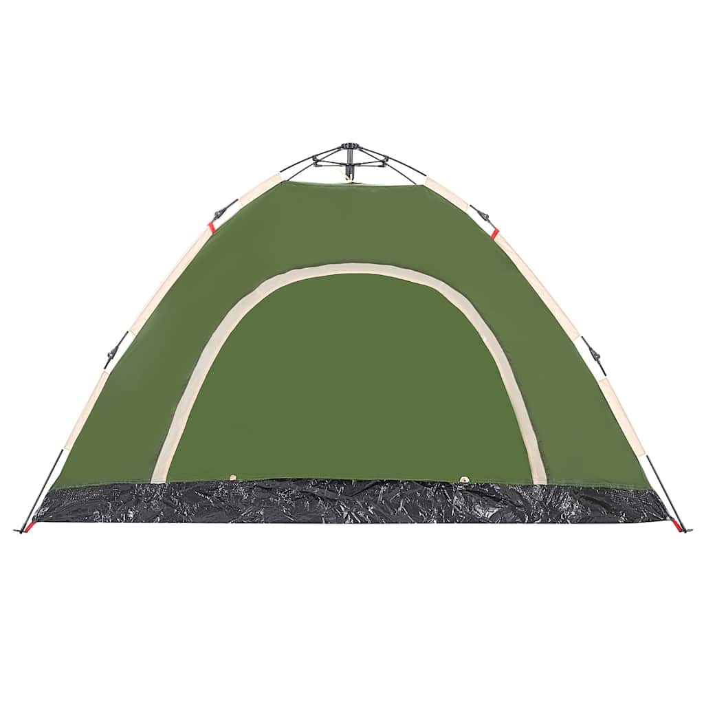 Stovyklavimo palapinė, žalia, keturvietė, greito atleidimo