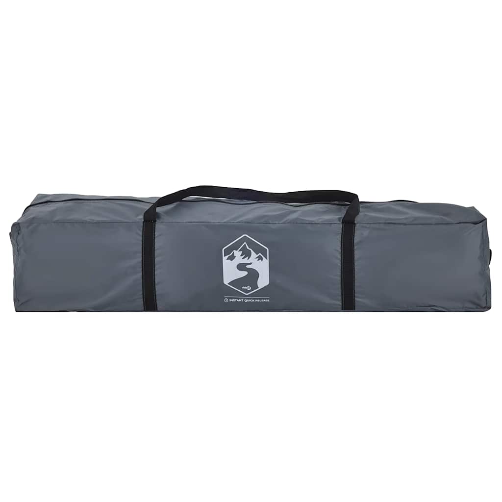 Stovyklavimo palapinė, pilka ir oranžinė, keturvietė, kupolinė