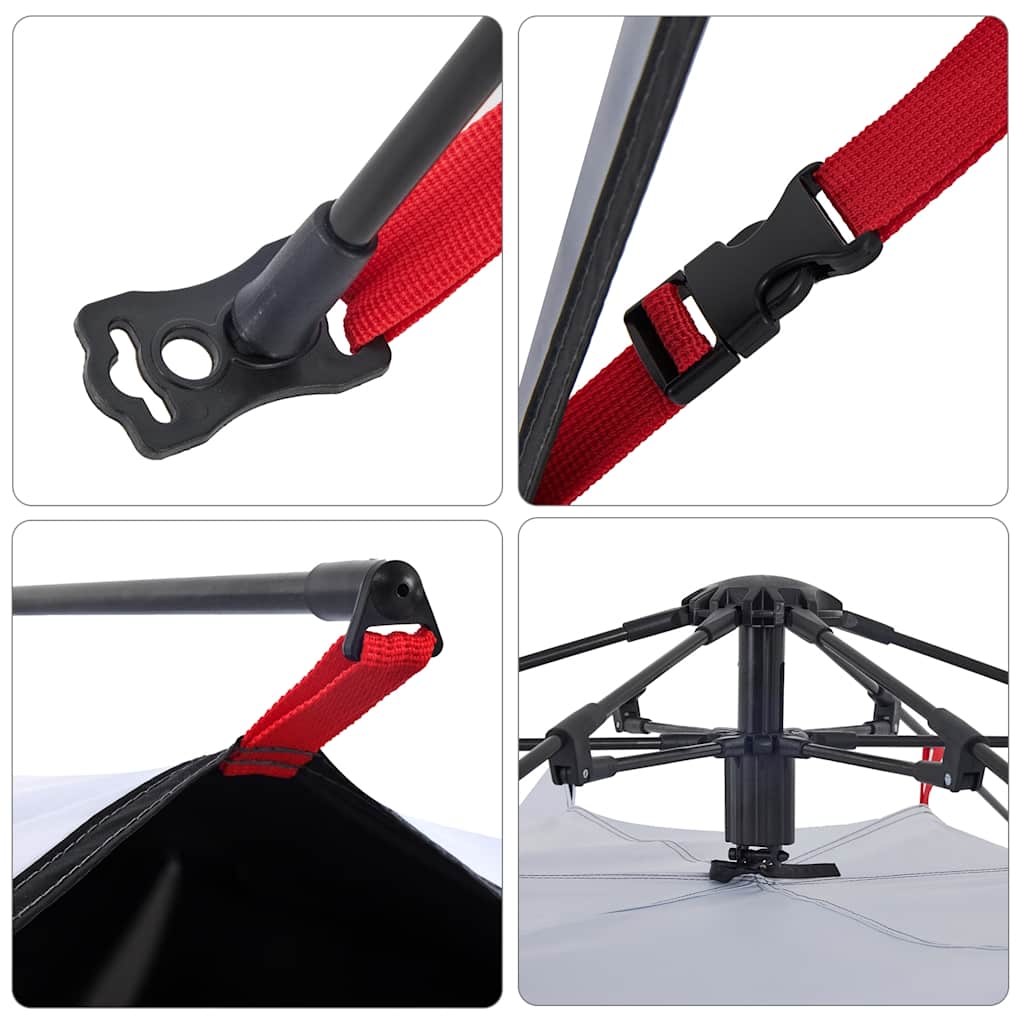 Stovyklavimo palapinė, balta, penkiavietė, tamsinantis audinys