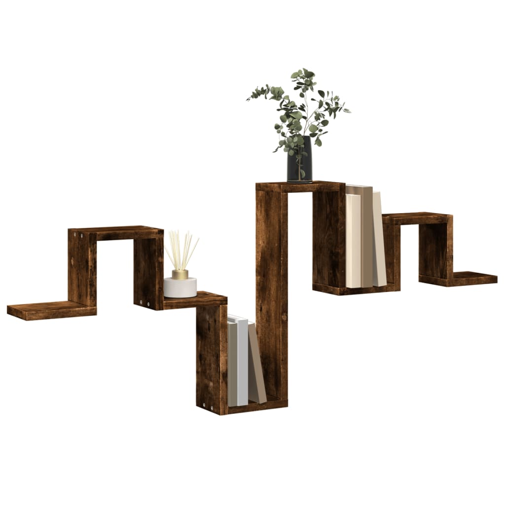 Sieninė lentyna, dūminio ąžuolo, 104,5x10x43cm, MDP