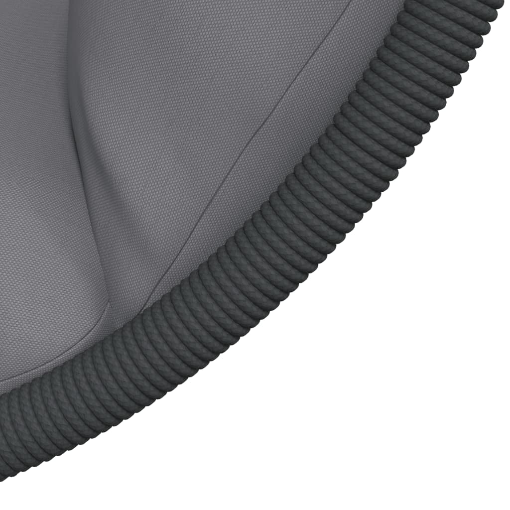 Kabantis kiaušinio formos krėslas, pilkas, ratanas ir plienas