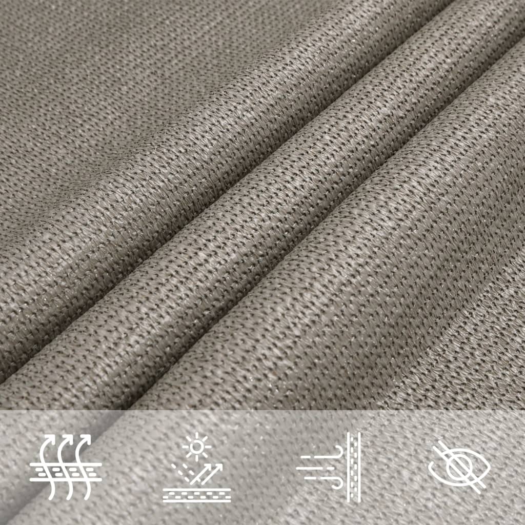 Saulės skėtis, burė, 160 g/m², trapecijos formos, šviesiai pilka, 4/5x3 m, HDPE