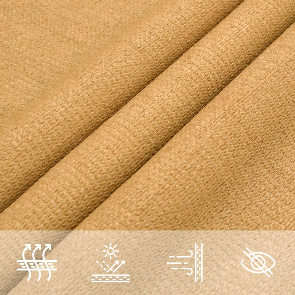 Burė nuo saulės, smėlio, 2x2m, HDPE, 160g/m², kvadratinė
