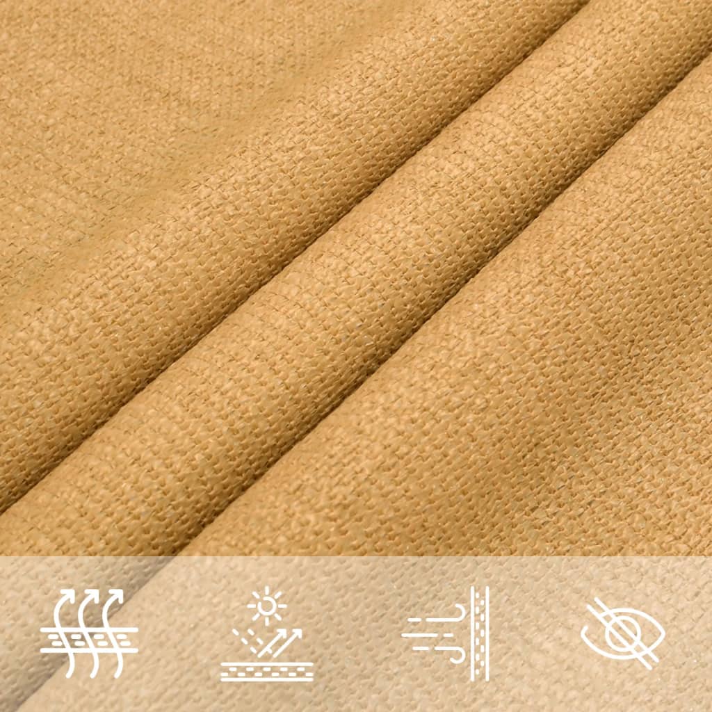 Burė nuo saulės, smėlio, 4x7m, HDPE, 160g/m², stačiakampė