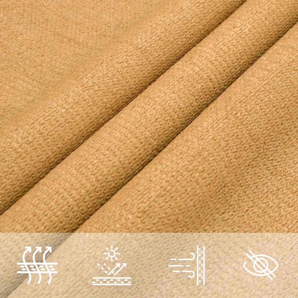 Saulės skėtis, 160 g/m², trikampė, smėlio spalvos, 3,5x3,5x4,9 m, HDPE