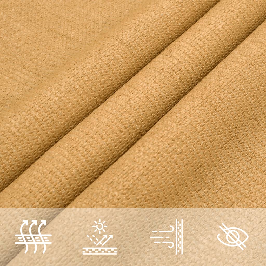Saulės skėtis, burė, 160 g/m², trapecijos formos, smėlio spalvos, 4/5x3 m, HDPE