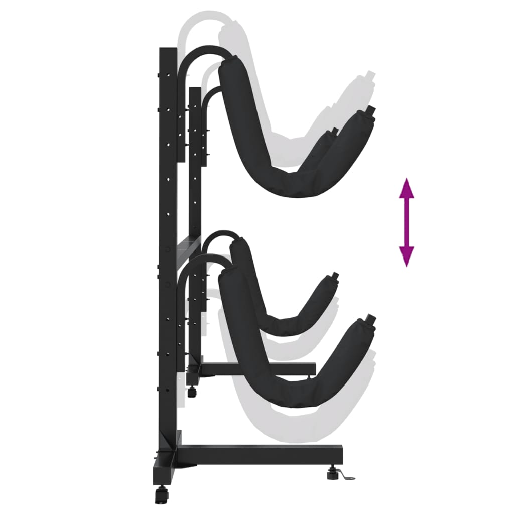 Stovas baidarėms laikyti, 250x57x127,5cm, plienas, 2 baidarėms