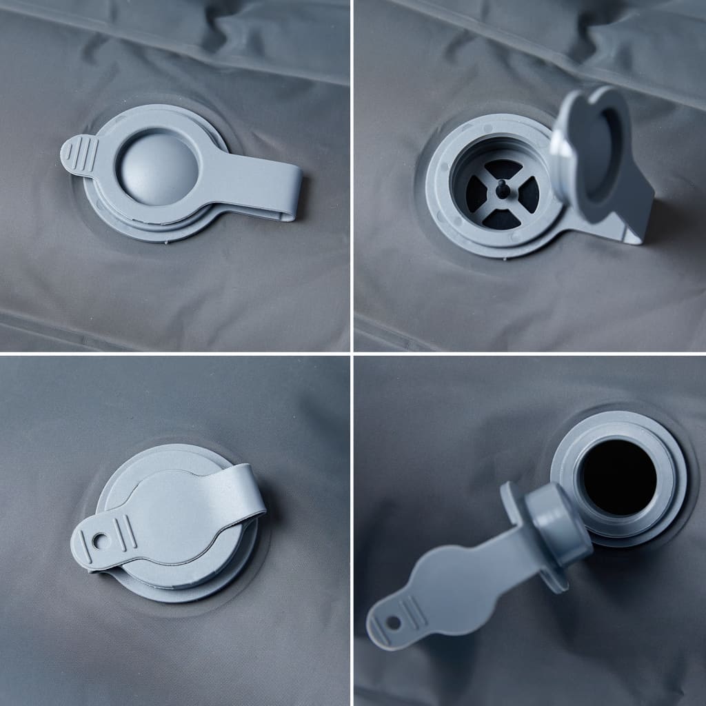 Savaime prisipučiantis dvivietis stovyklavimo čiužinys, pilkas