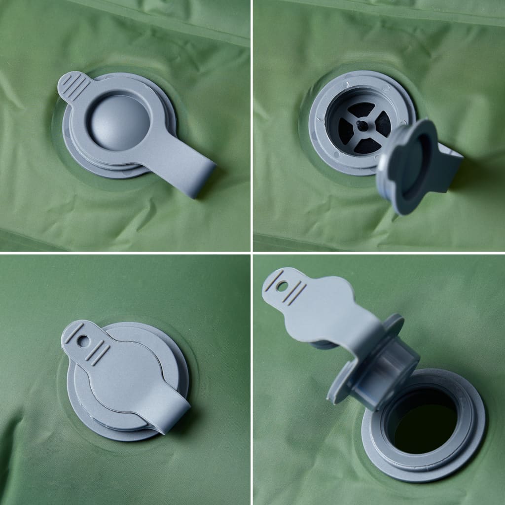 Savaime prisipučiantis dvivietis stovyklavimo čiužinys, žalias