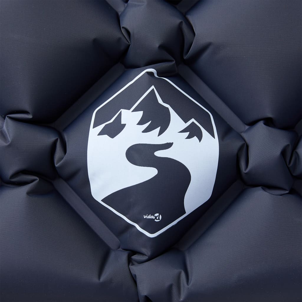 Pripučiamas čiužinys su pagalve, pilkas, vienvietis