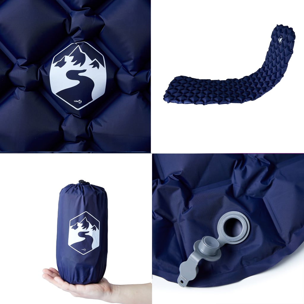 Pripučiamas čiužinys, tamsiai mėlynas, 190x58x6cm, vienvietis