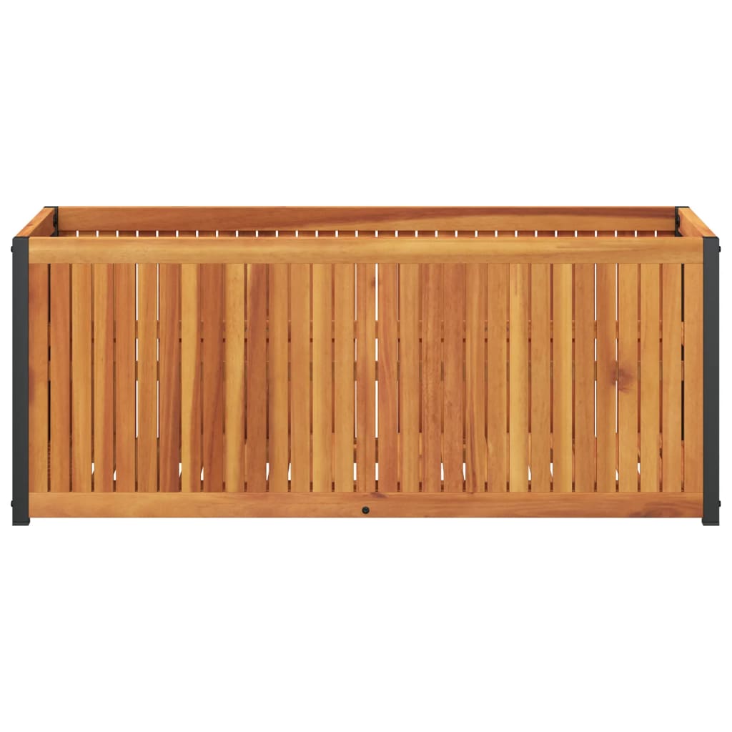 Sodo lovelis, 110x45x44cm, akacijos medienos masyvas ir plienas