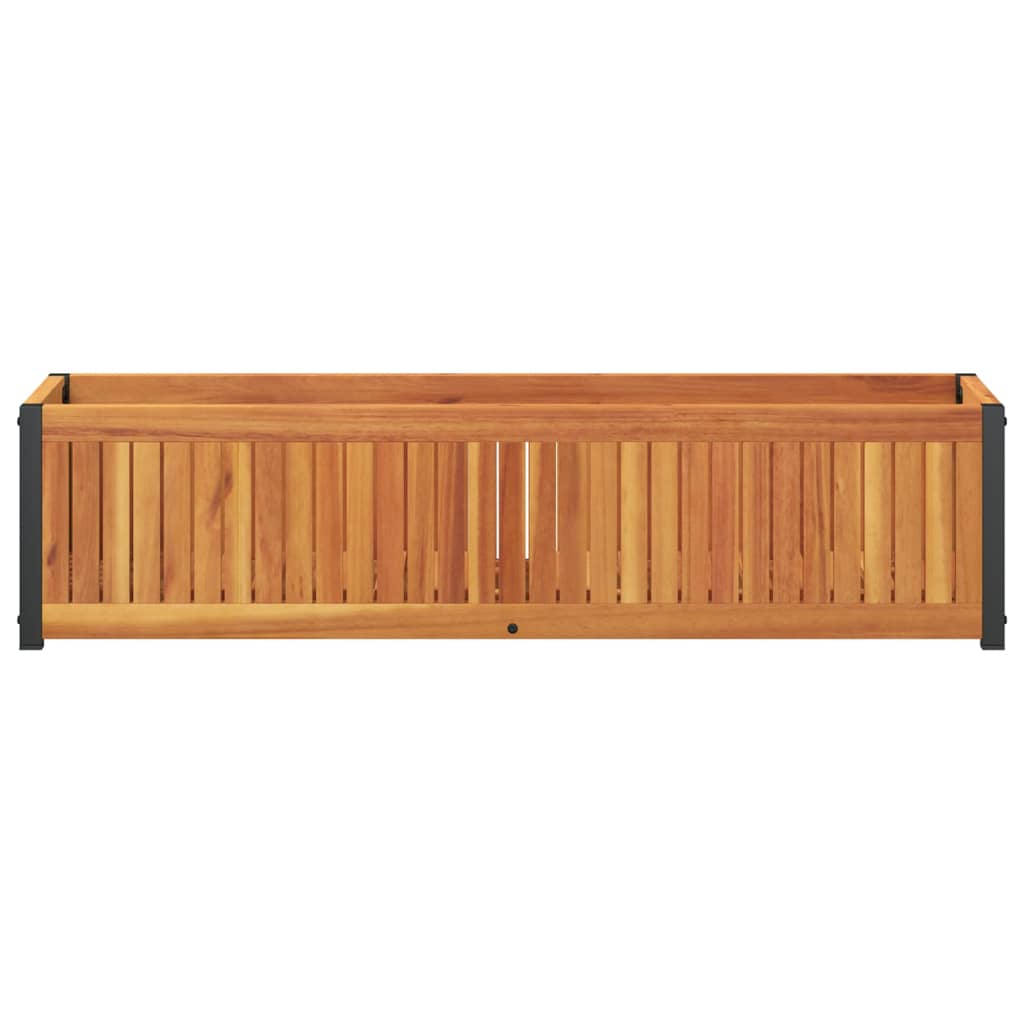 Sodo lovelis, 110x30x27,5cm, akacijos medienos masyvas/plienas