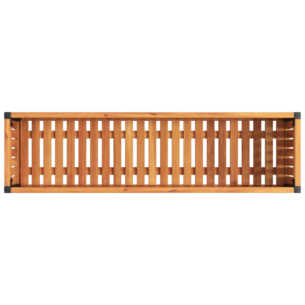 Sodo lovelis, 110x30x27,5cm, akacijos medienos masyvas/plienas