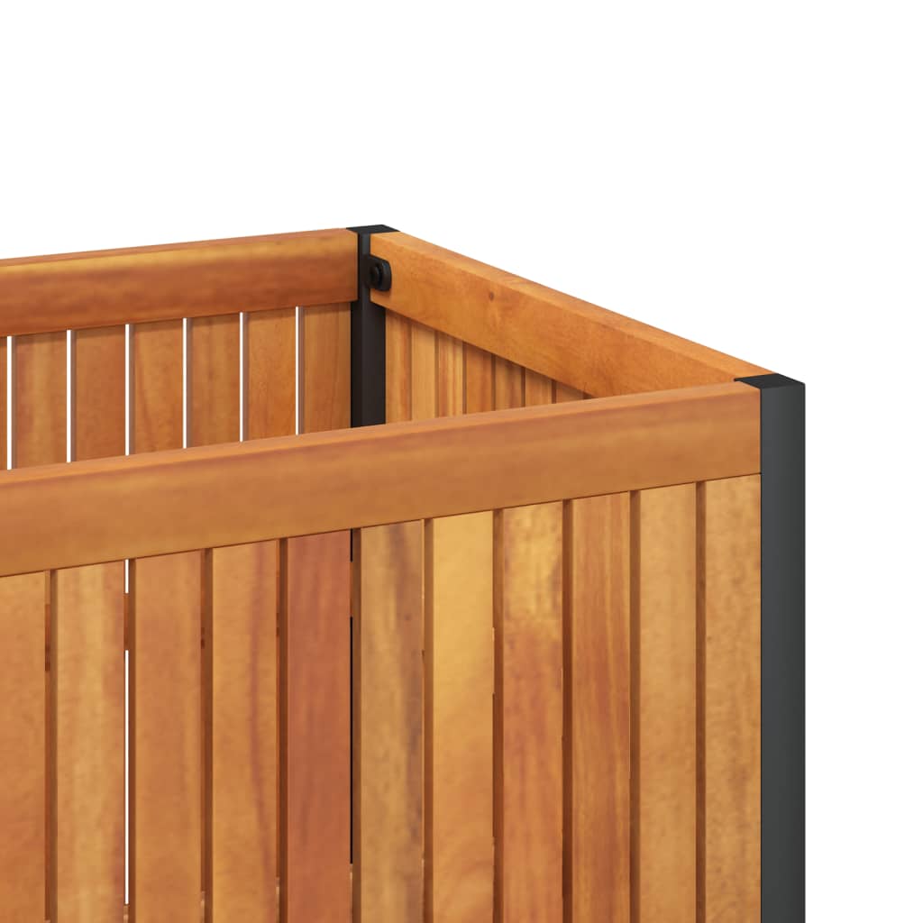Sodo lovelis, 110x30x27,5cm, akacijos medienos masyvas/plienas