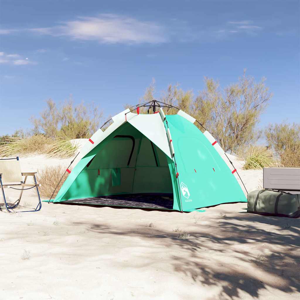 Paplūdimio palapinė, jūros žalia, trivietė, greito atleidimo