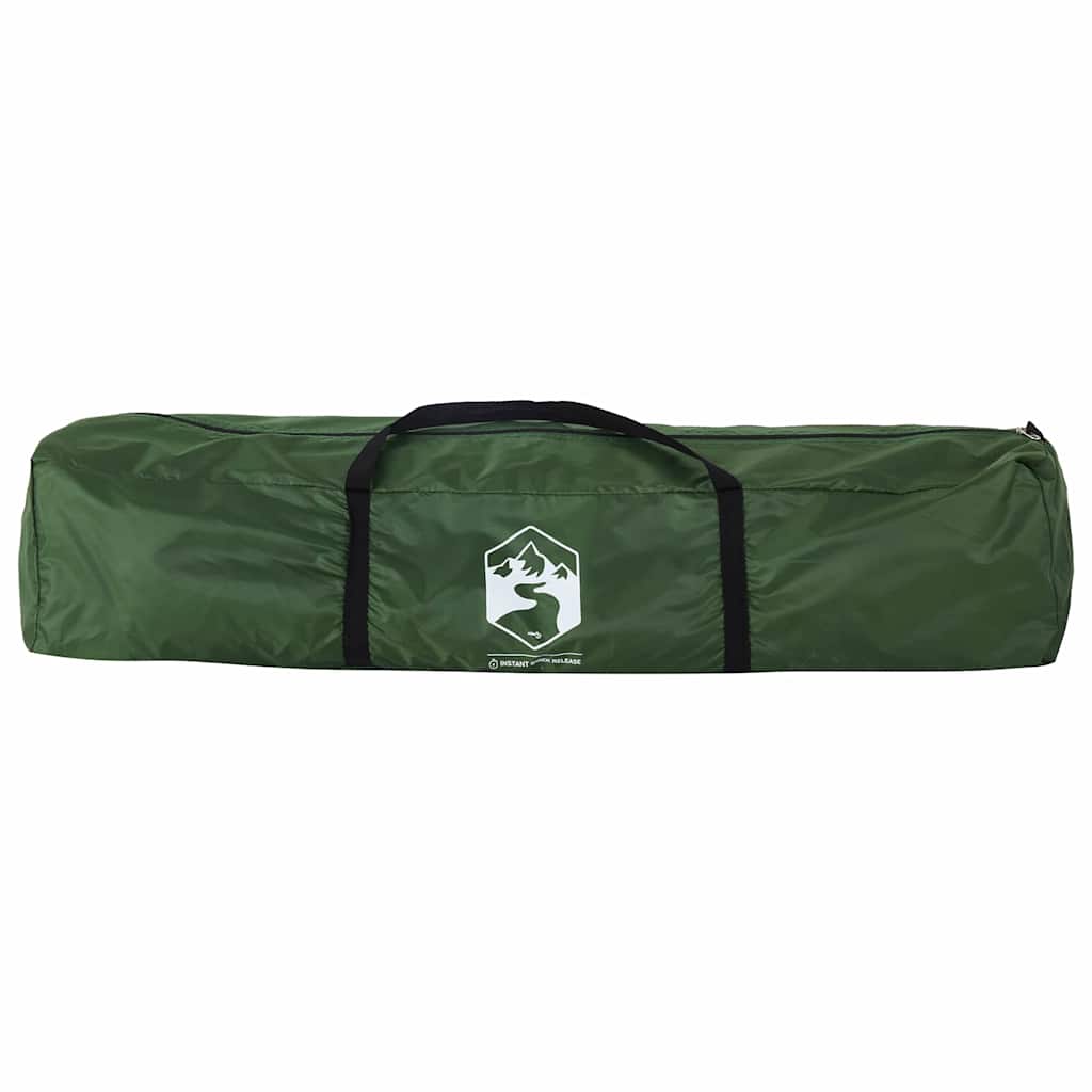 Stovyklavimo palapinė, žalia, keturvietė, greito atleidimo